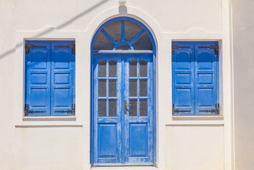 Greek house facade