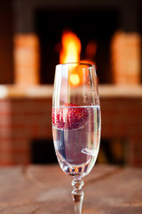 Glasses with champagne.