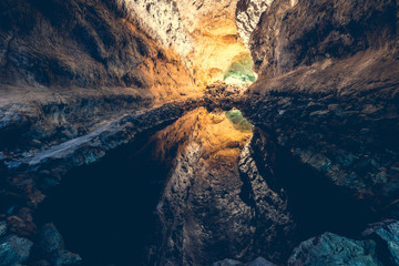 Fototapeta na wymiar Cueva de los Verdes Cave