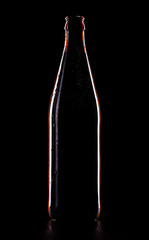 Beer Bottle On Black
