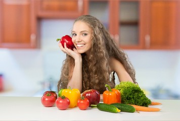 Fruit, Vegetable, Women.