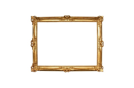 Gold wooden painting frame