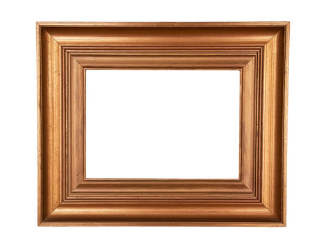 Gold wooden painting frame