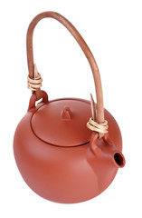 brown clay kettle