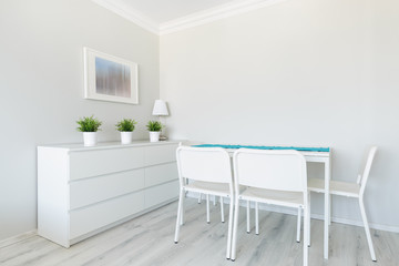 Naklejka na ściany i meble White dining room