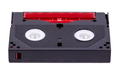 Obraz premium 8 mm video tape on white background.