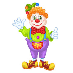 Cute cartoon clown.