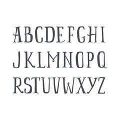 The English alphabet.