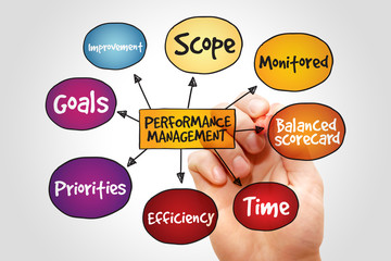Performance management mind map, business concept
