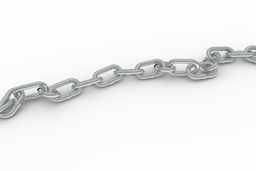 Metal chain, isolated on white