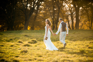 beautiful couple walking