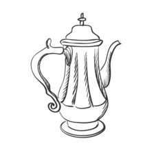 doodle coffee pot