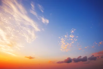 Papier Peint photo autocollant Ciel Nuages de ciel dramatique de coucher du soleil
