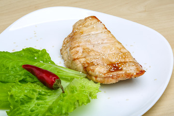 Grilled turkey steak