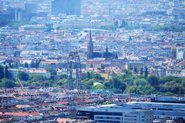 Blick über Wien mit Riesenrad