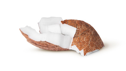 Two pieces of coconut pulp on each other