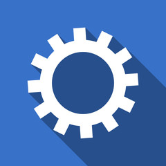 gears flat icon options sign