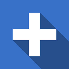 Fototapeta premium plus flat icon cross sign