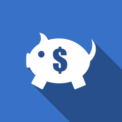 piggy bank flat icon