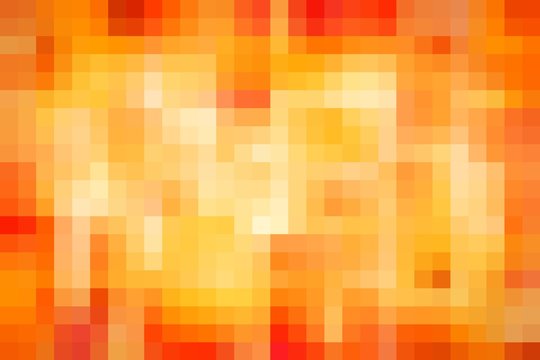 Orange Square Pixel Abstract Background