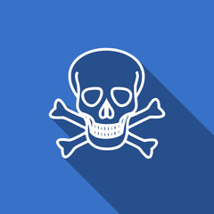 skull flat icon death sign