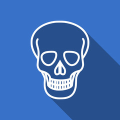 skull flat icon death sign