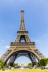 Fototapeta na wymiar view of construction of Eiffel Tower, Paris