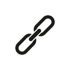 The link icon. Linked symbol. Flat