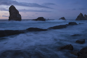 seascape sunset, Cantabria, Spain