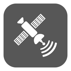 The satellite icon. TV and broadcasting, communication symbol. Flat