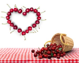 Cherry, Basket, Fruit.