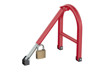 Fototapeta premium red parking bay barrier