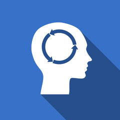 head flat icon human head sign