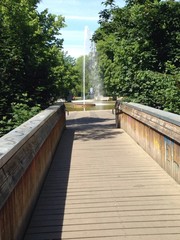 Eisenbahnbr&uuml;cke zum Jordansprudel in Bad Oeynhausen