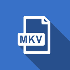 mkv file flat icon