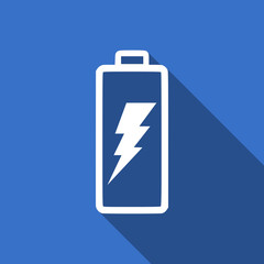 battery flat icon power sign