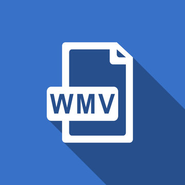 wmv file flat icon