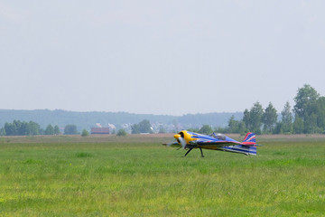 The image of a sport propeller airplane