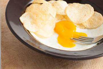 view of a fried egg