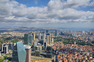 Skyscrapers and modern office buildings in Istanbul, Turkey