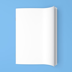 White cover empty magazine blank