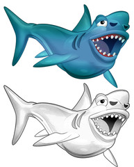 The underwater dinosaur - isolated - illustration