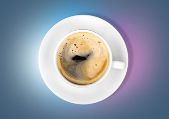 Cup, caffeine, closeup.