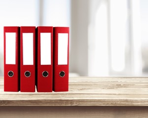 File, Ring Binder, Red.
