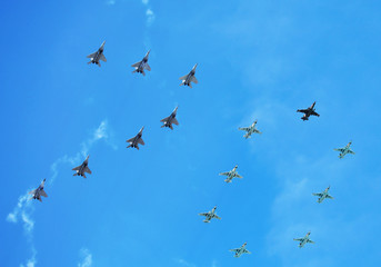 Aircraft on parade