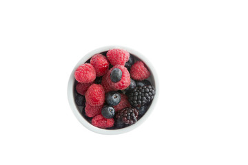 Ramekin of fresh fall or autumn berries