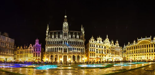 Crédence de cuisine en verre imprimé Bruxelles Panorama of the Grand Place in Brussels