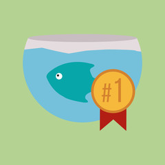 pet illustration over color background