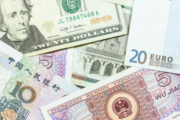 Various currency banknotes.