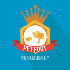 pet illustration over color background